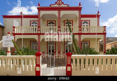 Villa pittoresque dans le centre de Oranjestad sur l'île d'Aruba Banque D'Images