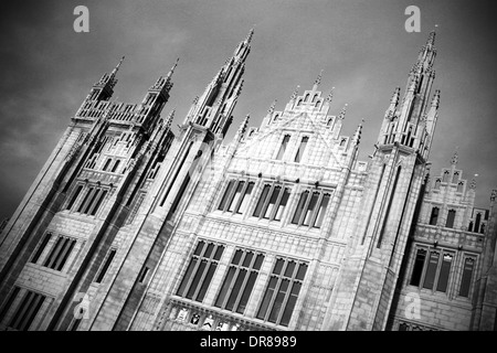 Noir et blanc - Marischall College - University of Aberdeen - Aberdeen City Council - Aberdeen - Ecosse - UK ville Banque D'Images