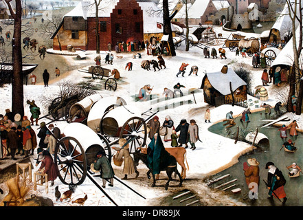 Pieter Brueghel le Jeune 1564 - 1638 Anvers Belgique Belge le Dénombrement de Bethléem Banque D'Images