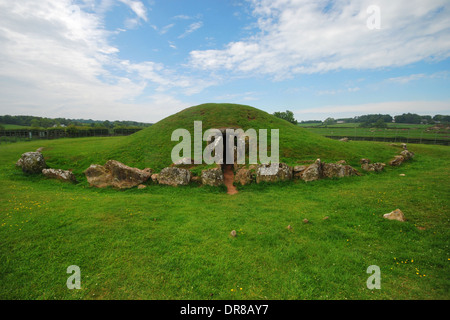 Chambre funéraire préhistorique de Bryn Celli Ddu, sur l'île d'Anglesey, au Pays de Galles Banque D'Images
