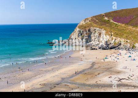 Porth, plage de Towan, Porthtowan, North Cornwall, Angleterre, Royaume-Uni, Europe. Banque D'Images