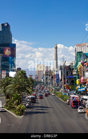 Trafic sur Las Vegas Boulevard Banque D'Images