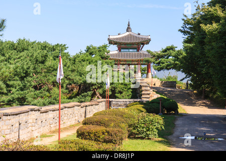 Seojangdae lookout, Suwon, Corée du Sud de la forteresse de Hwaseong Banque D'Images