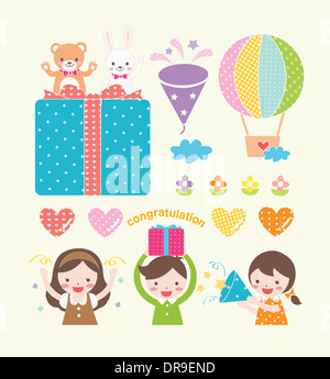 Une illustration d'images liées à la naissance jours Banque D'Images