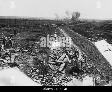 La route de Menin bataille Ridge 1917 Banque D'Images