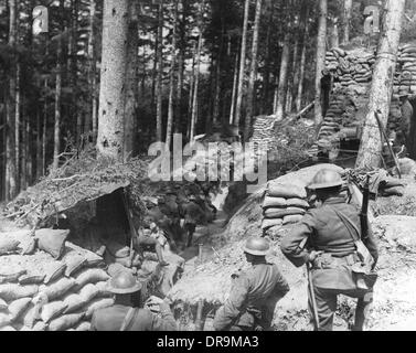 La face avant en France, 1918 Banque D'Images