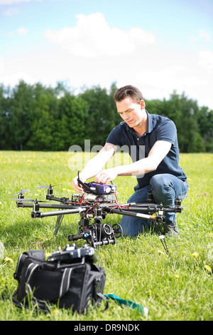 Drone UAV Fixation ingénieur Banque D'Images