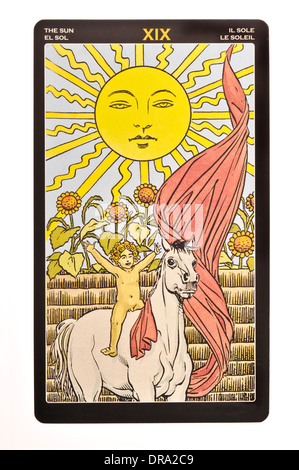 Le soleil de carte de tarot Banque D'Images