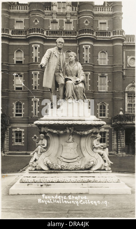 Les Fondateurs Statue - Royal Holloway College, Egham, Surrey Banque D'Images