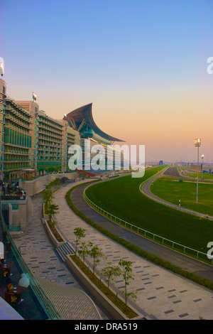 Coucher du soleil à Meydan, Dubaï Banque D'Images