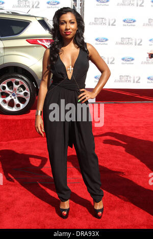 Melanie Fiona 2012 BET Awards Au Shrine Auditorium - Arrivées Los Angeles, Californie - 01.07.12 Banque D'Images