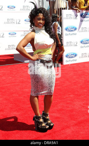 Shanell BET Awards 2012 Au Shrine Auditorium - Arrivées Los Angeles, Californie - 01.07.12 Banque D'Images