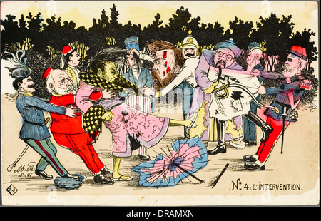 Impression de dessin animé de la guerre russo-japonaise 4 de 5 Banque D'Images