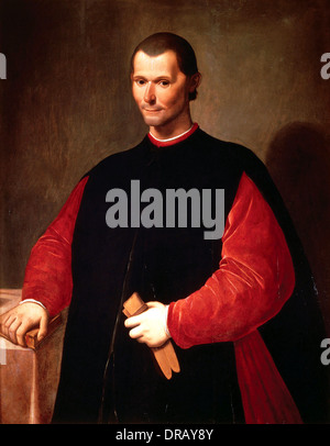 Niccolò Machiavelli, Niccolò di Bernardo dei Machiavelli, écrivain italien, historien, homme politique et philosophe Banque D'Images