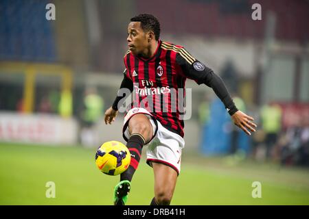 Milan, Italie. 22 janvier, 2014. Robinho (Milan) Football / Soccer : Coppa Italia (TIM Cup) en quart de finale entre l'AC Milan 1-2 Udinese au Stadio Giuseppe Meazza de Milan, Italie . (Photo Enrico Calderoni/AFLO SPORT) Banque D'Images