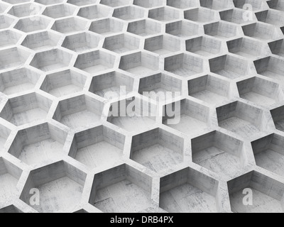 Structure en nid de béton gris motif. 3d illustration Banque D'Images