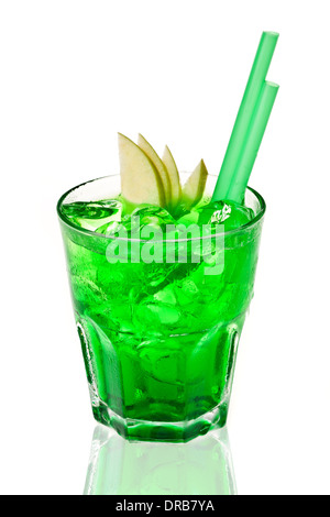 Cocktail vert isolated on white Banque D'Images