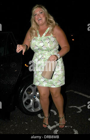 Gemma Collins à partir de 'le seul moyen est l'Essex' faces extérieures discothèque Essex, Angleterre - 07.07.12 Banque D'Images