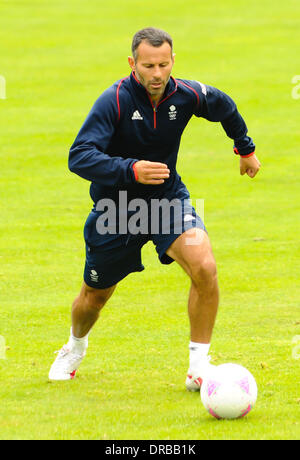 Ryan Giggs GO l'équipe d'entraînement de football olympique à l'Hôtel et Spa Champneys Leicestershire, Angleterre - 09.07.12 Banque D'Images