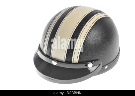 Casque de moto Braincap isolé sur fond blanc Banque D'Images