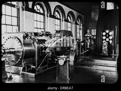 L'arrêt du moteur à vapeur de l'usine construite par Cole, marchent et Morley de perspective Fonderie, Bradford, Yorkshire, en 1896. Banque D'Images