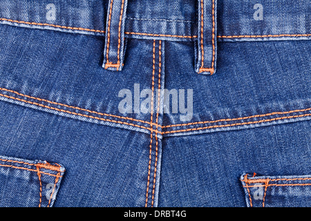 Denim Jeans texture points gros plan Banque D'Images