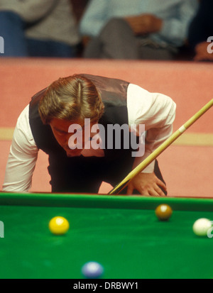 Cliff THORBURN canadienne à l'Embassy World Snooker Tournament, Crucible Theatre de Sheffield au début des années 1980 Banque D'Images
