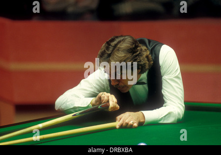 Cliff THORBURN canadienne à l'Embassy World Snooker Tournament, Crucible Theatre de Sheffield au début des années 1980 Banque D'Images