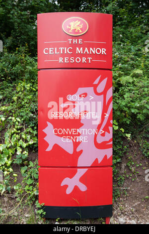 Vue générale de la Celtic Manor Resort dans la vallée de l''Usk. Le Celtic Manor Resort sera l'hôte de la "Vie" de la Fondation Musique événement de collecte de fonds de bienfaisance le samedi (14Sep12) Newport, Pays de Galles - 13.07.12 Banque D'Images