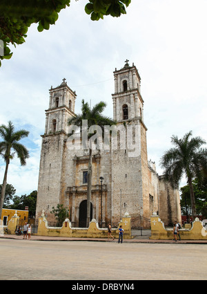 Cathédrale ou église de San Gervasio, Valladolid, Mexique Banque D'Images