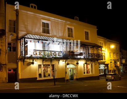 Le George Hotel, chambre, Place du marché, Frome, Somerset, England, UK. Banque D'Images