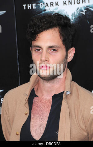 Penn Badgley, 'The Dark Knight Rises" Première Mondiale - l'extérieur des arrivées la ville de New York, USA - 17.07.12 Banque D'Images