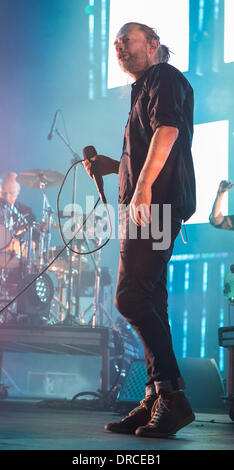 Thom Yorke de Radiohead au Festival Optimus Alive Passeio Maritimo de Alges - Jour 3 Alges, Portugal - 15.07.12 Banque D'Images