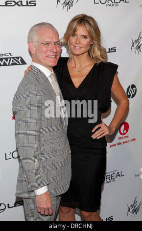 Tim Gunn et Heidi Klum Project Runway 10e anniversaire de travail à sur la ligne haute New York City, USA - 17.07.12 Banque D'Images