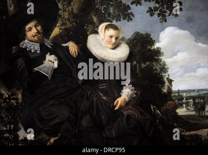 Frans Hals (ch. 1582-1666). Peintre hollandais. Portrait d'un couple, probablement Isaac Abrahamsz Massa et Beatrix van der Laen, ch. 1622 Banque D'Images