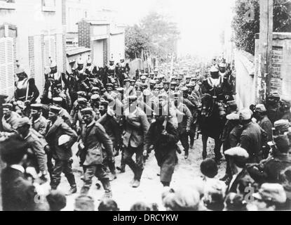 Prisonniers allemands WWI Banque D'Images