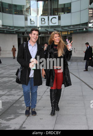 Londres, Royaume-Uni, 23 janvier 2014. Amy Willerton vu à la BBC à Londres, UK Crédit : Simon Matthews/Alamy Live News Banque D'Images