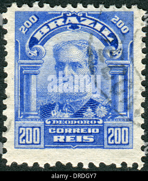 Brésil - VERS 1915 : timbre-poste imprimé au Brésil montre le premier président brésilien, Manuel Deodoro da Fonseca, vers 1915 Banque D'Images