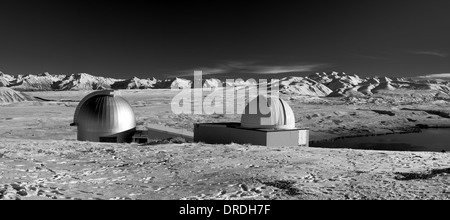 L'Université de Canterbury's Mount John Astronomical Observatory près de Lake Tekapo, Nouvelle-Zélande. Banque D'Images