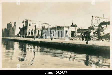 Izmir, Turquie - Résultats de bombardement en 1915 (7/9) Banque D'Images