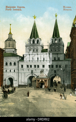 Iversky Iverskaya Gate et chapelle, Moscou, Russie Banque D'Images