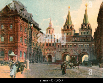 Iversky Iverskaya Gate et chapelle, Moscou, Russie Banque D'Images