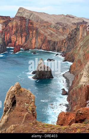 Ponta do Bode. La côte nord de l'île de Madère, Portugal Banque D'Images