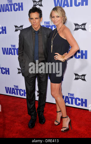 Christine Taylor, Ben Stiller Los Angeles premiere de "la montre" tenue à l'Grauman's Chinese Theatre Hollywood, Californie - 23.07.12 Banque D'Images