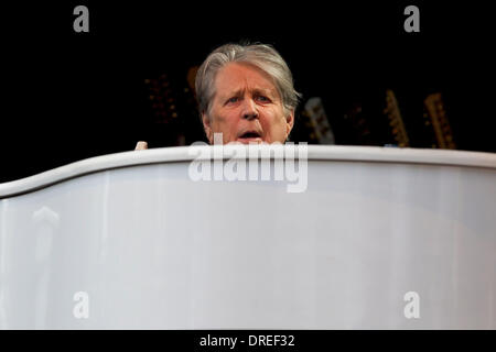 Brian Wilson des Beach Boys en live sur leur tournée 50e anniversaire Tradgardsforeningen à Göteborg, Suède - 29.07.12 Banque D'Images