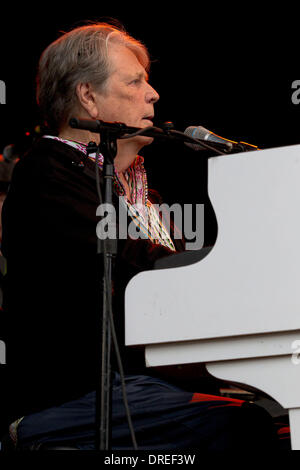 Brian Wilson des Beach Boys en live sur leur tournée 50e anniversaire Tradgardsforeningen à Göteborg, Suède - 29.07.12 Banque D'Images