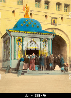 Chapelle Iverskaya, Moscou, Russie Banque D'Images