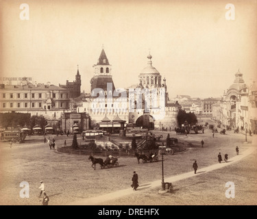 La place Loubianka, Moscou, Russie Banque D'Images