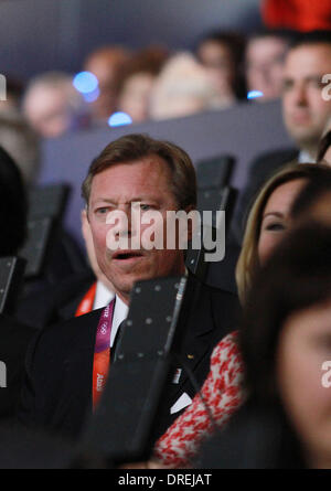 Le Grand-Duc Henri de Luxembourg, lors de la cérémonie d'ouverture des Jeux Olympiques de 2012 à Londres au stade olympique de Londres, Angleterre - 27.07.12 Banque D'Images