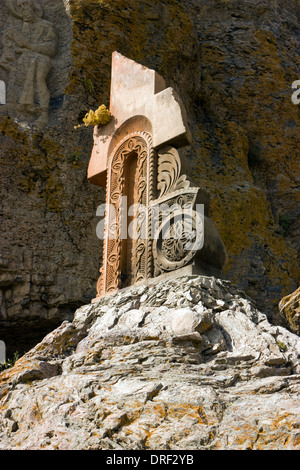 Khachkars ou pierres croisées, Arménie Banque D'Images